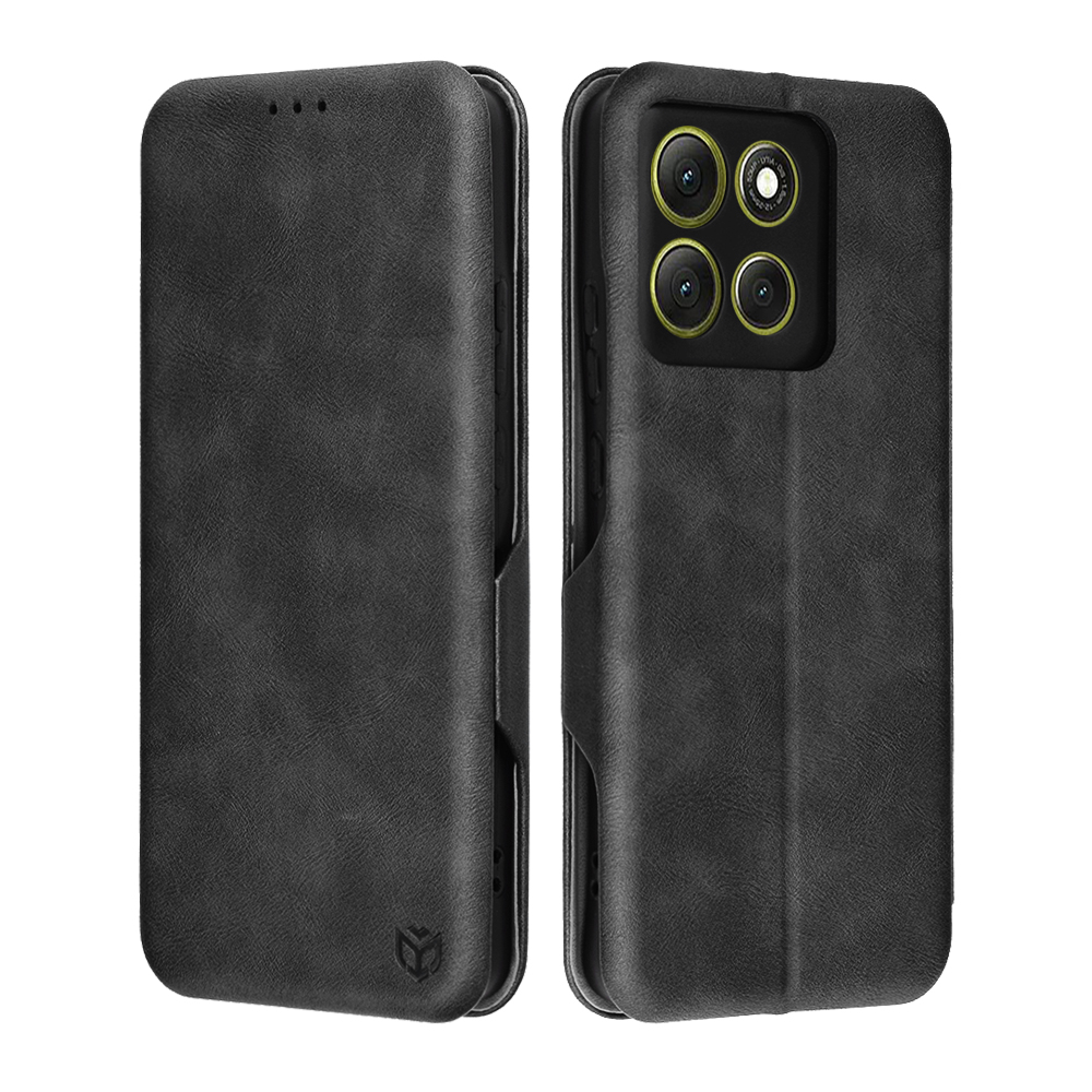Калъф за Motorola Moto G86 - Techsuit Safe Wallet Plus - Черен