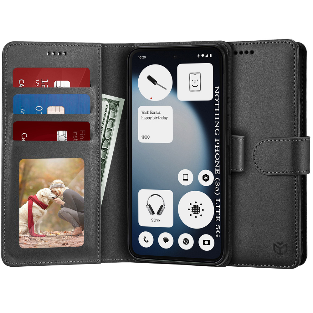 Case for Nothing Phone (3a) Lite - Techsuit Diary Book - Черен