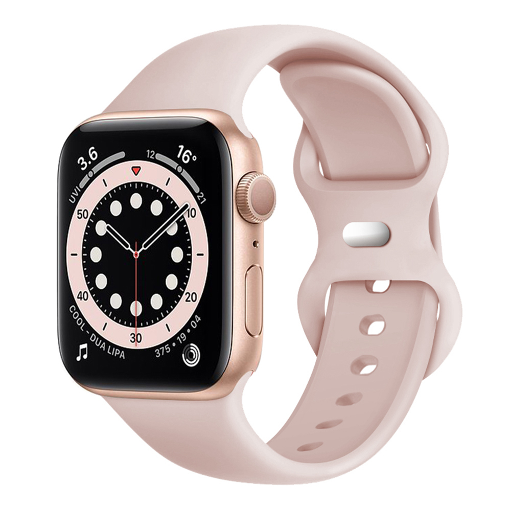 Каишка за часовник за Apple Watch 1/2/3/4/5/6/7/8/9/10/11/SE/SE 2/SE 3 (38/40/41/42 mm) - Techsuit Каишка за часовник (W031) - меко розово