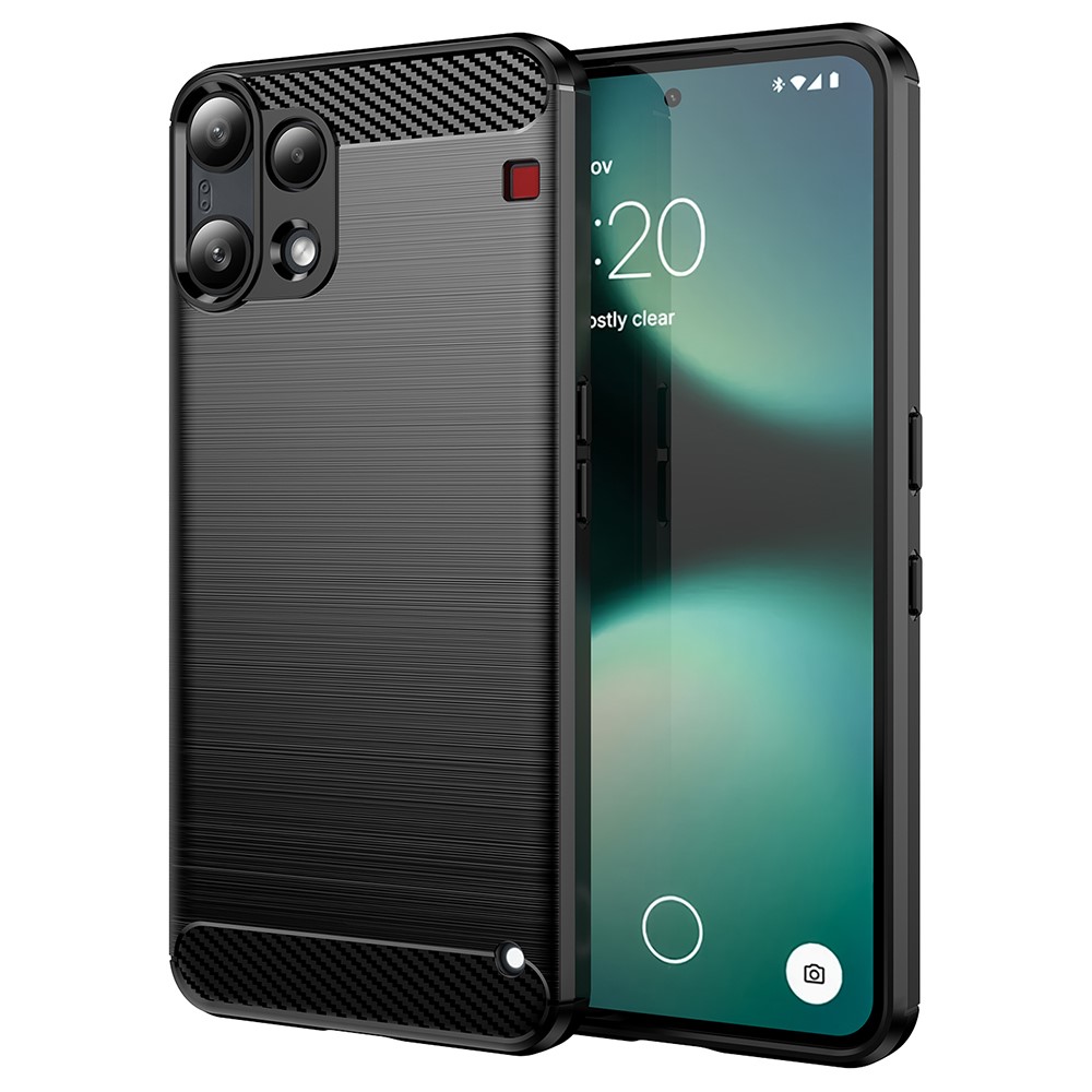 Case for Nothing Phone (3a) Lite - Techsuit Carbon Silicone - Черен