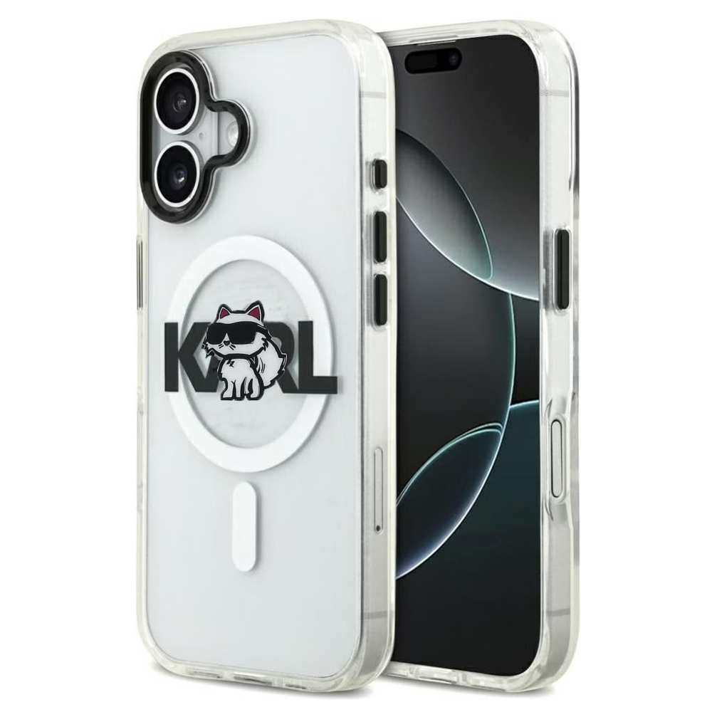 Калъф за iPhone 17 - Karl Lagerfeld IML Choupette Choupette Sketch Logo MagSafe (KLHMP17SHGCHGGKKBT) - Прозрачен