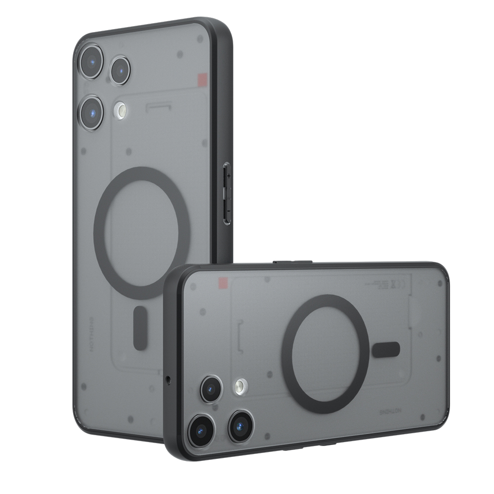 Pouch for Nothing Phone (3a) Lite - Techsuit PureFrost MagSafe - Frosted Черен