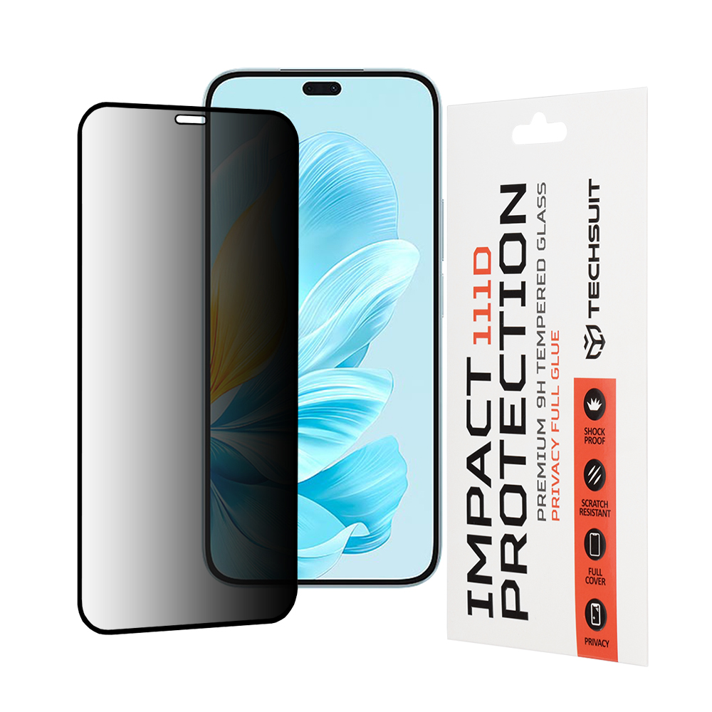 Капак за Honor 200 Lite - Techsuit 111D Privacy Full Glue - Черен