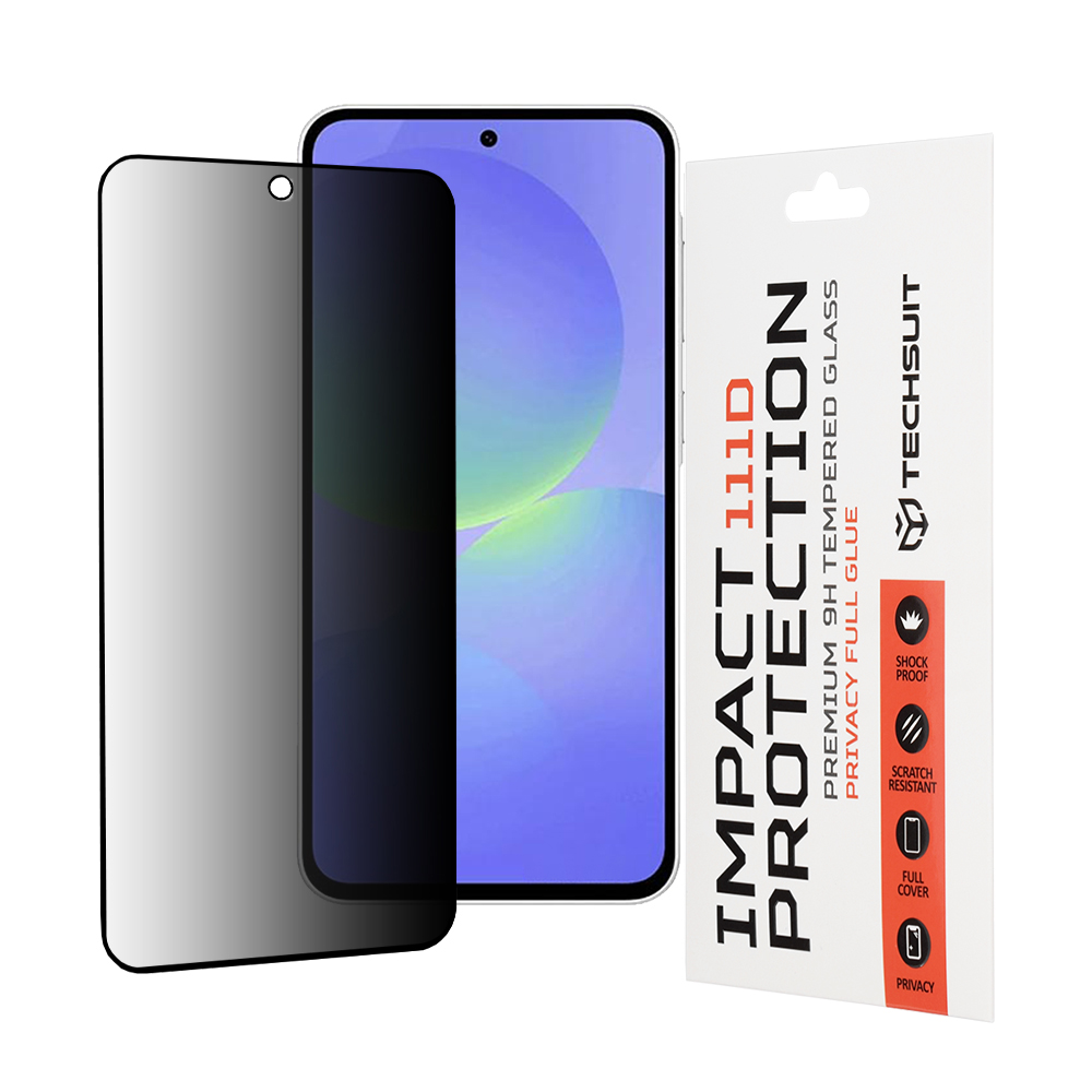 Калъф за Samsung Galaxy A36 5G / A56 5G - Techsuit 111D Privacy Full Glue - Черен