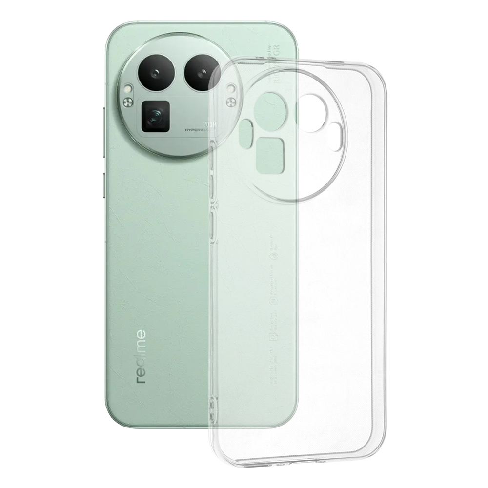 Калъф за Realme GT 8 Pro - Techsuit Прозрачен Silicone [Round Camera Cutout] - Прозрачен