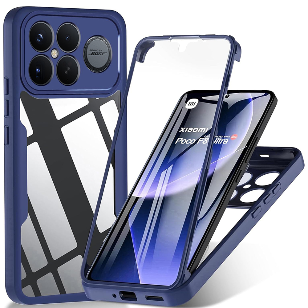 Калъф за Xiaomi Poco F8 Ultra + Капак - Techsuit ColorVerse 360 Series - Син