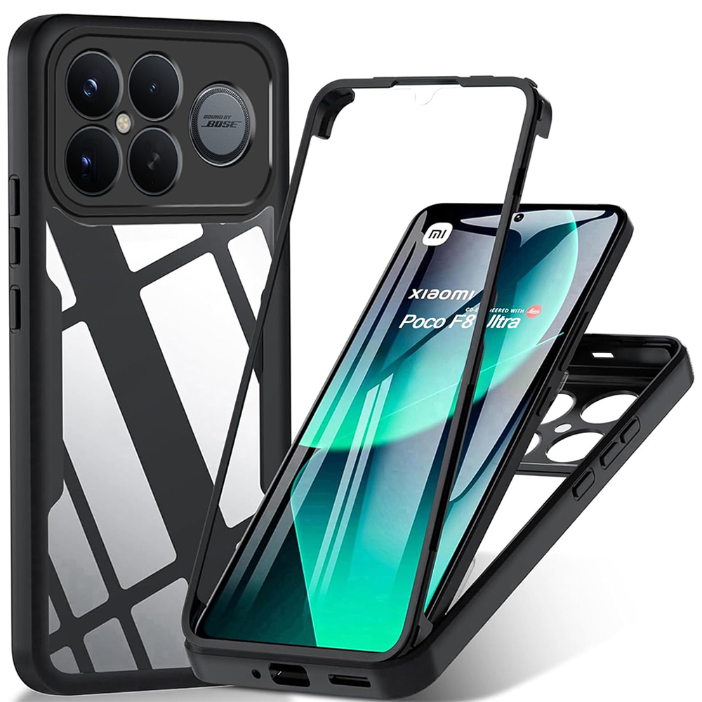 Калъф за Xiaomi Poco F8 Ultra + Pouch - Techsuit ColorVerse 360 Series - Черен