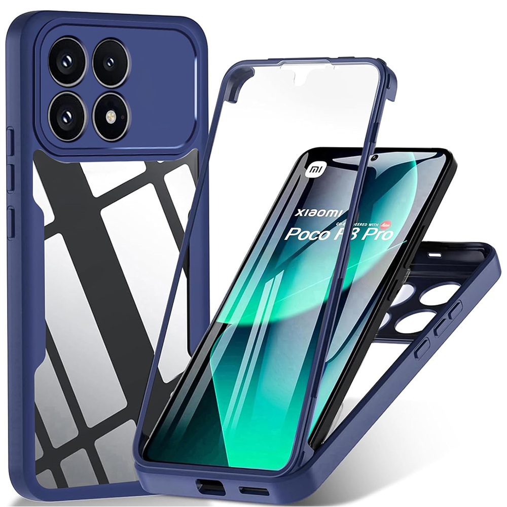 Калъф за Xiaomi Poco F8 Pro + Калъф - Techsuit ColorVerse 360 Series - Син