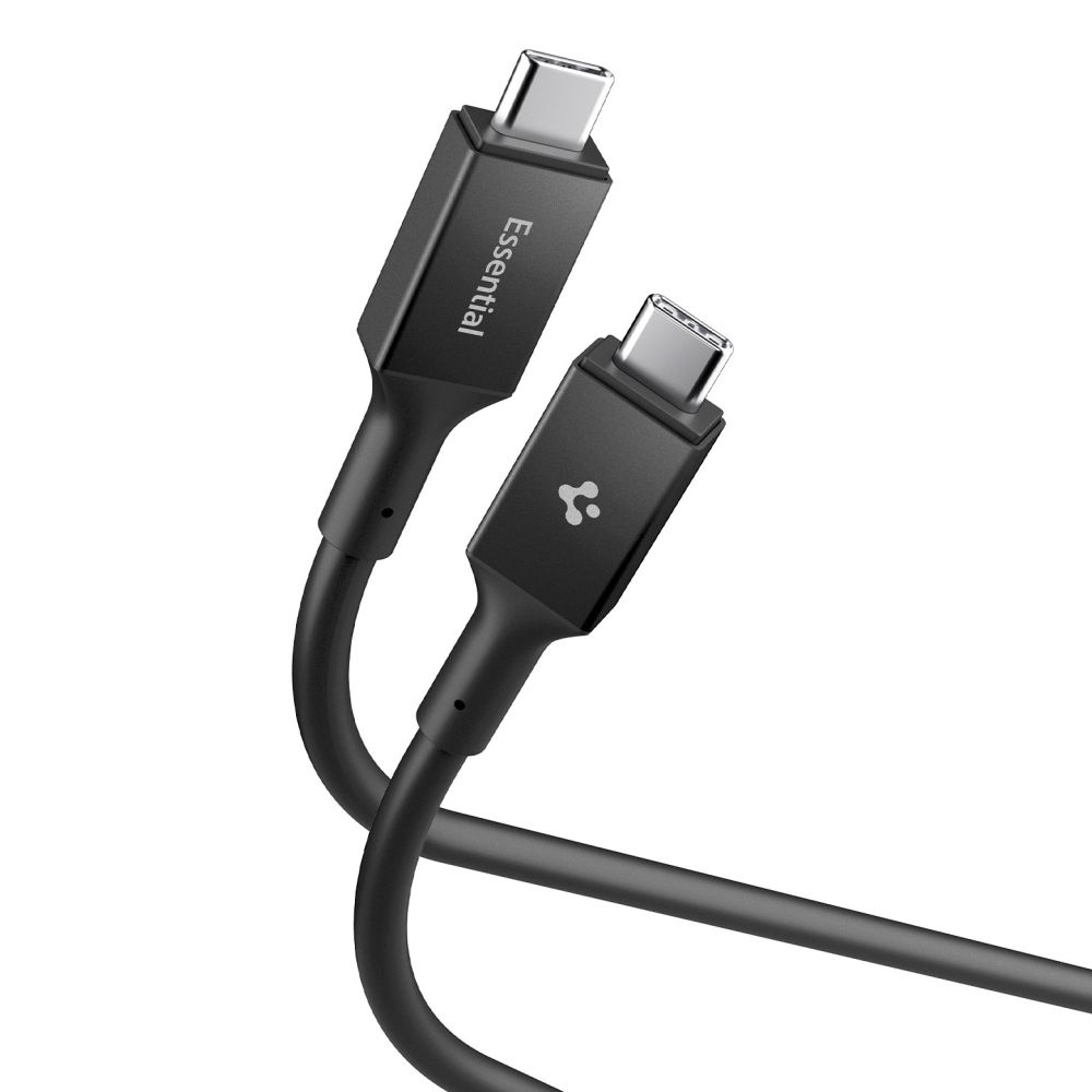 Кабел Type-C към Type-C, 240W, 40Gbps, 8K, 1.5m - Spigen Essential EB24015CC (ACA10423) - Черен