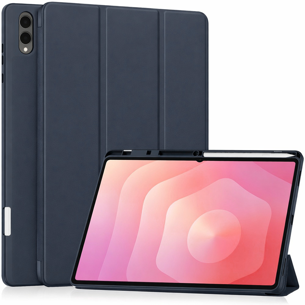 Калъф за Samsung Galaxy Tab S11 Ultra / Tab S12 Ultra - Techsuit Flex Trifold - Тъмносин