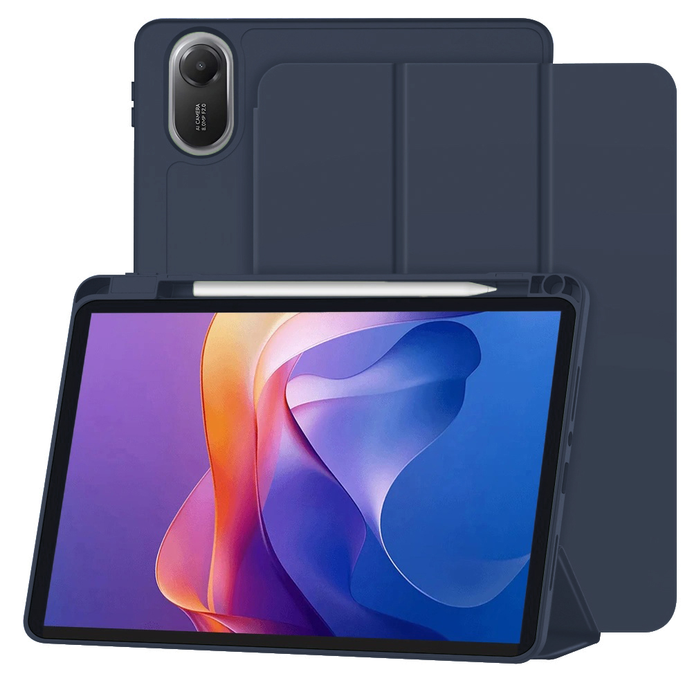 Калъф за Xiaomi Redmi Pad 2 - Techsuit Flex Trifold - Тъмносин