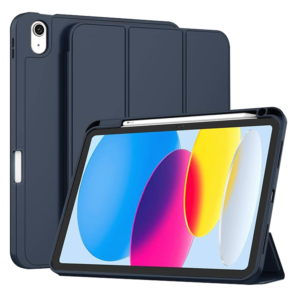 Калъф за iPad 10 (2022) 10.9 / 11 (2025) - Techsuit Flex Trifold - Тъмносин