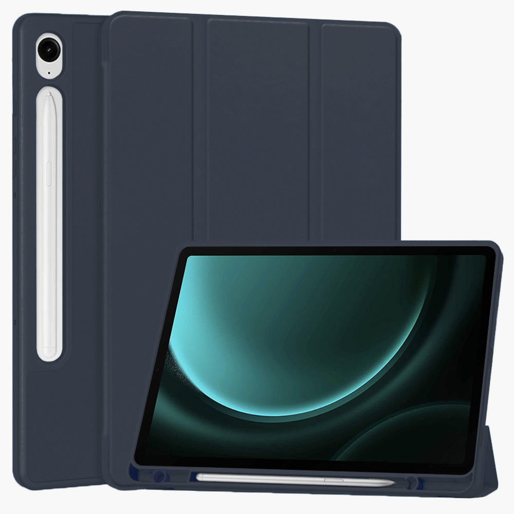 Калъф за Samsung Galaxy Tab S9 / S9 FE / S10 FE - Techsuit Flex Trifold - Тъмносин