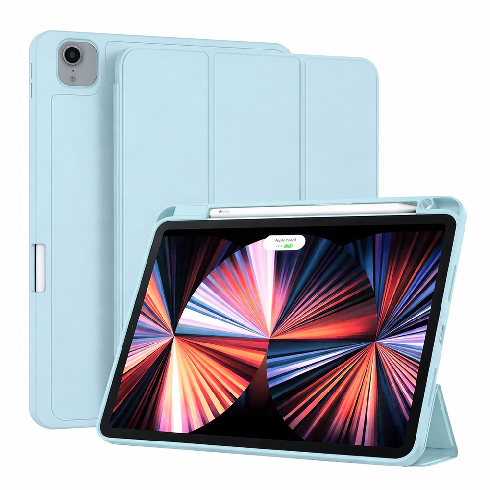 Калъф за iPad Pro 11 (2018 / 2020 / 2021 / 2022) - Techsuit Flex Trifold - Небесно син