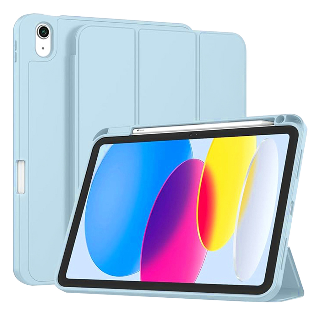 Калъф за iPad 10 (2022) 10.9 / 11 (2025) - Techsuit Flex Trifold - Небесно син
