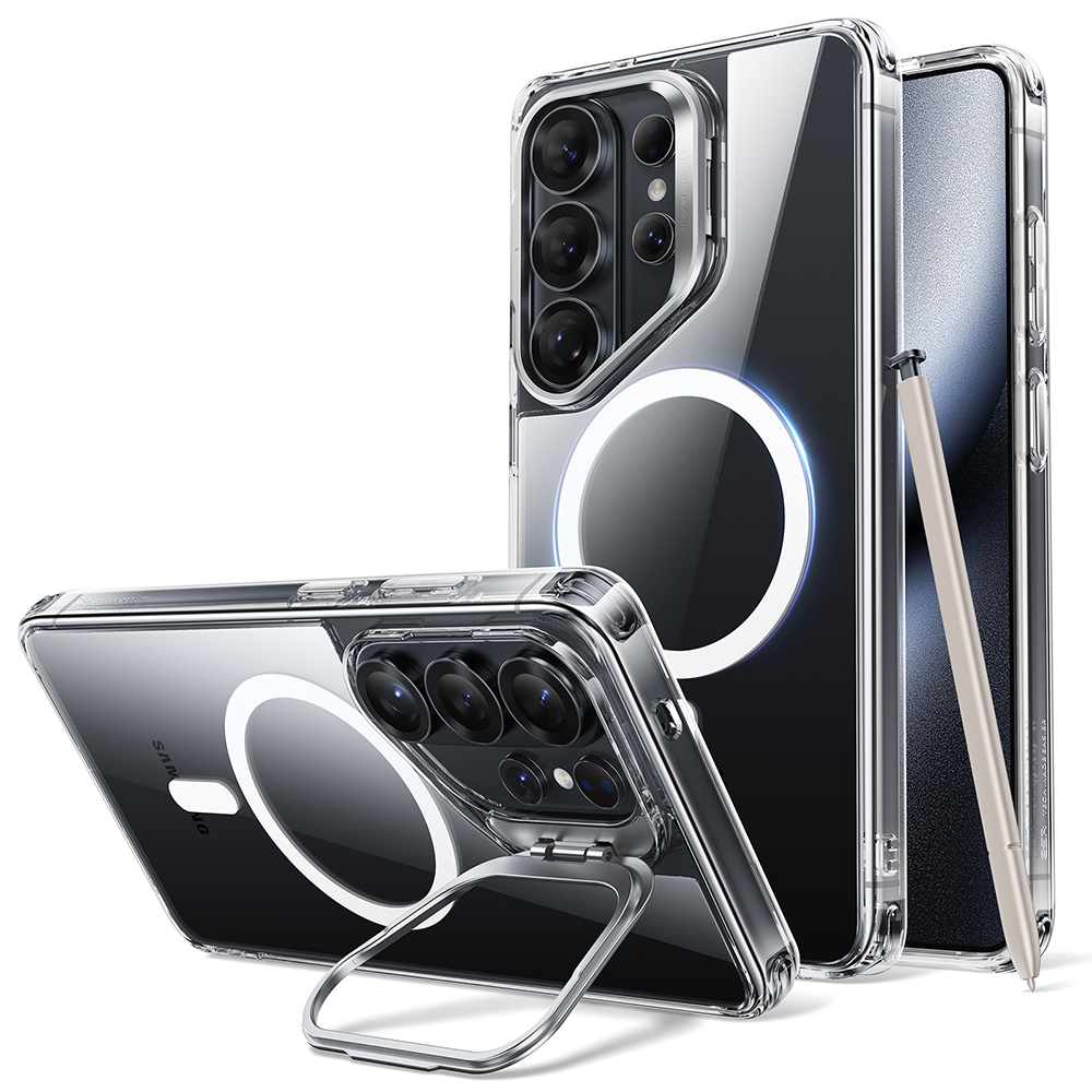 Калъф за Samsung Galaxy S26 Ultra - ESR Classic Hybrid Hybrid HaloLock Kickstand - Прозрачен