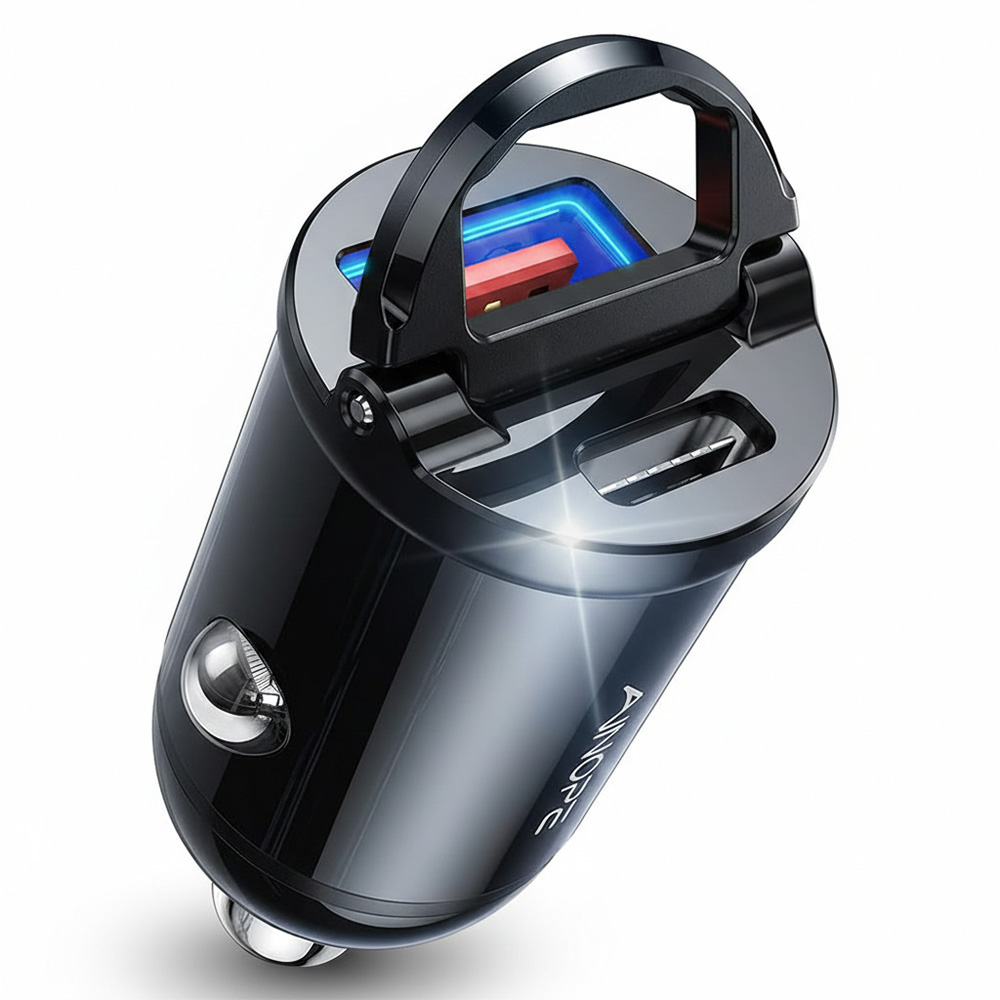 Зарядно за кола, PD30W, USB, USB-C - Ainope (YA022202080015) - Черно