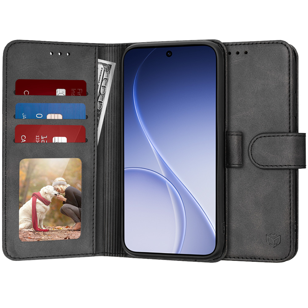 Калъф за Oppo Reno15 F / Reno15 FS 5G - Techsuit Diary Book - Черен