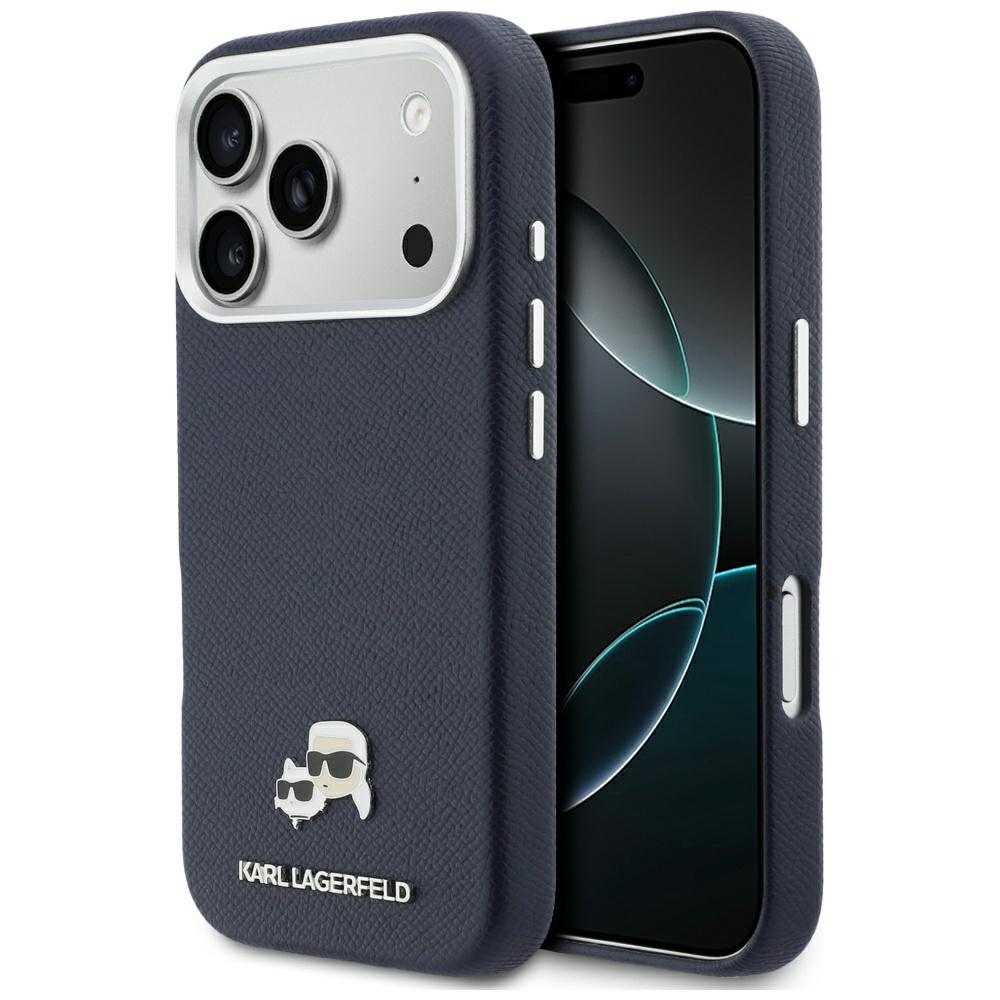Калъф за iPhone 17 Pro Max - Karl Lagerfeld Saffiano (KLHMP17X6PFKCLB) - Син