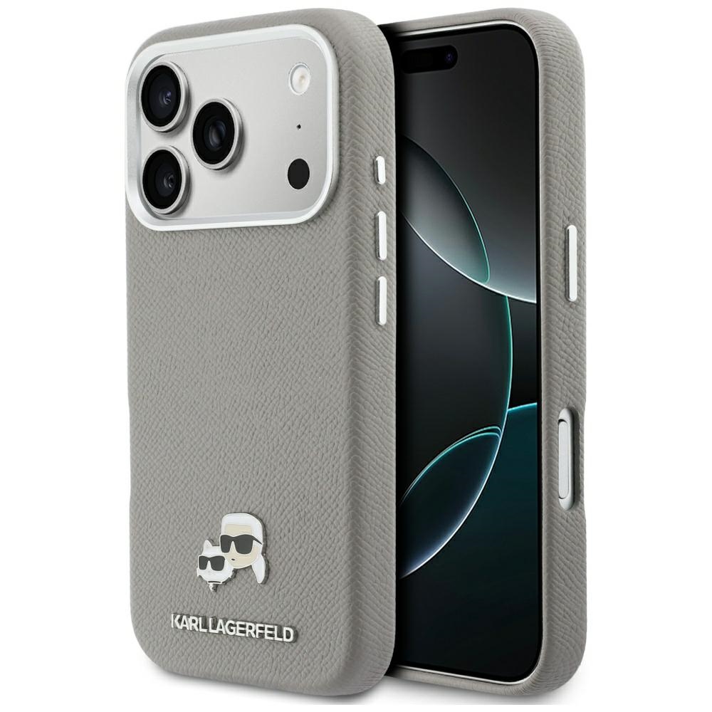 Калъф за IPhone 17 Pro - Karl Lagerfeld Saffiano MagSafe (KLHMP17L6PFKCLG) - Сив