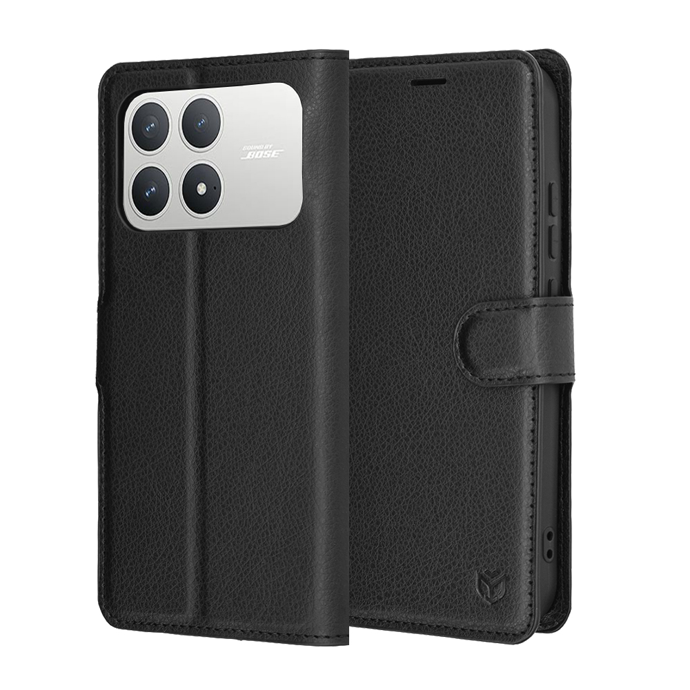 Калъф за Xiaomi Poco F8 Pro - Techsuit Leather Folio - Черен