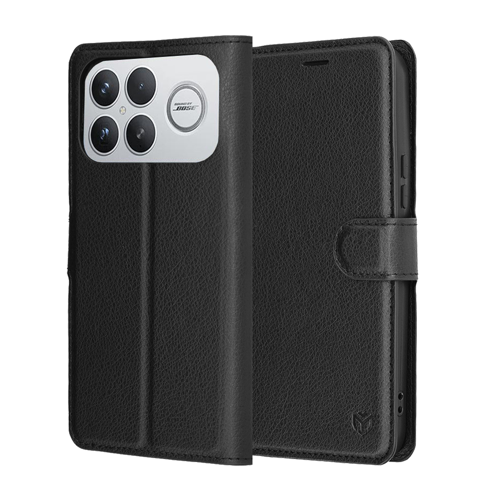 Калъф за Xiaomi Poco F8 Ultra - Techsuit Leather Folio - Черен