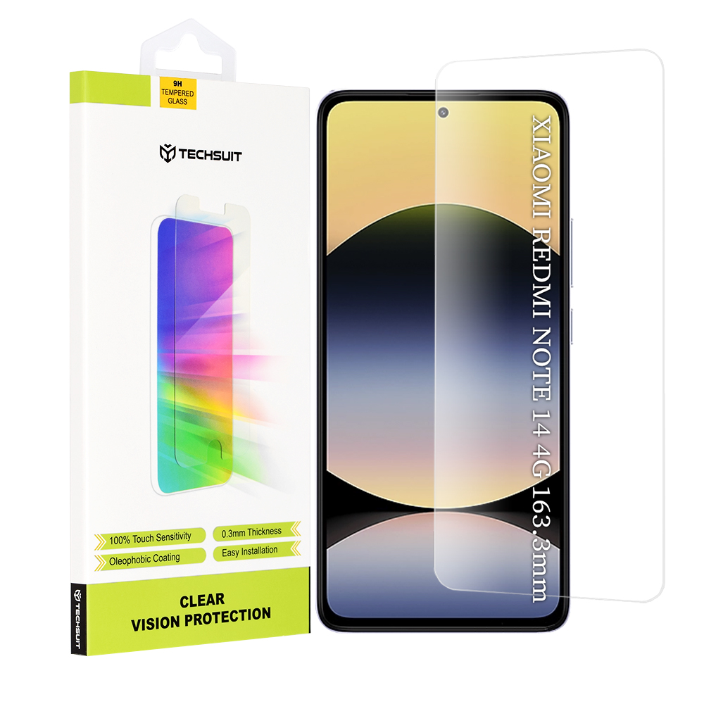 Капак за Xiaomi Xiaomi Redmi Note 14 4G (Регионален) / Redmi Note 14 5G - Techsuit Прозрачен Vision Glass - Прозрачен