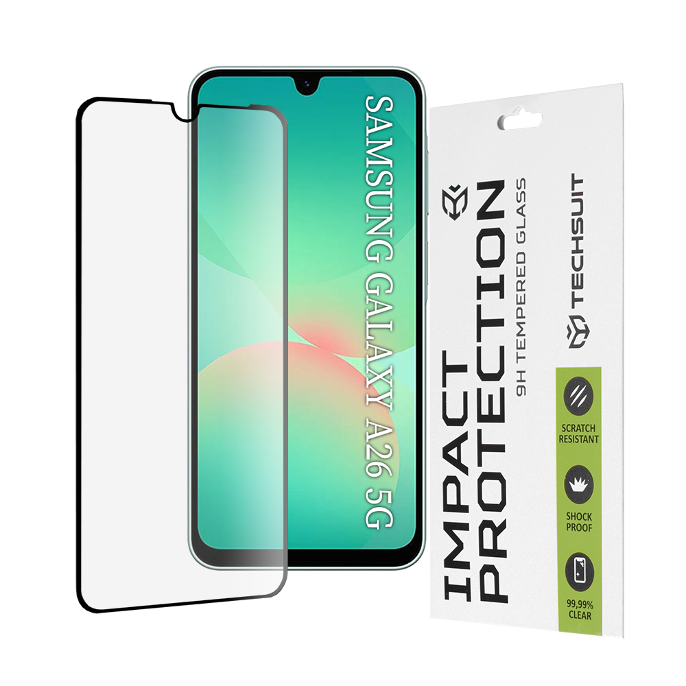 Капак за Samsung Galaxy A26 5G / A27 5G - Techsuit 111D Full Cover / Full Glue Glass - Черен