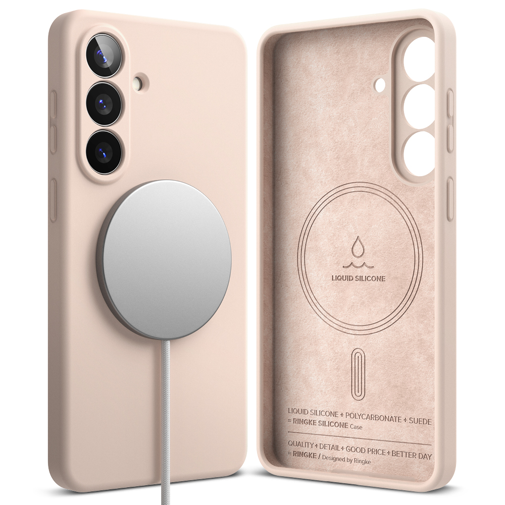 Калъф за Samsung Galaxy S26 Plus - Ringke Silicone MagSafe - Розов Sand