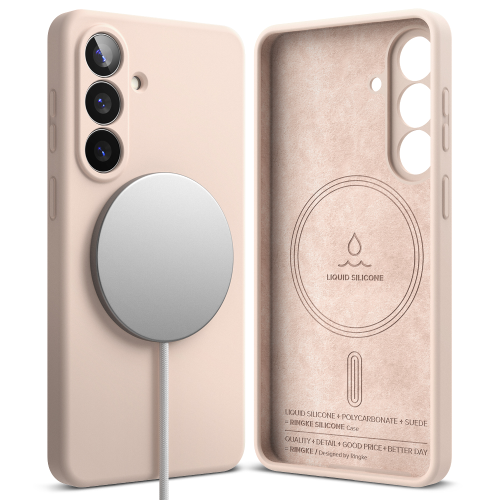 Калъф за Samsung Galaxy S26 - Ringke Silicone MagSafe - Розов Sand