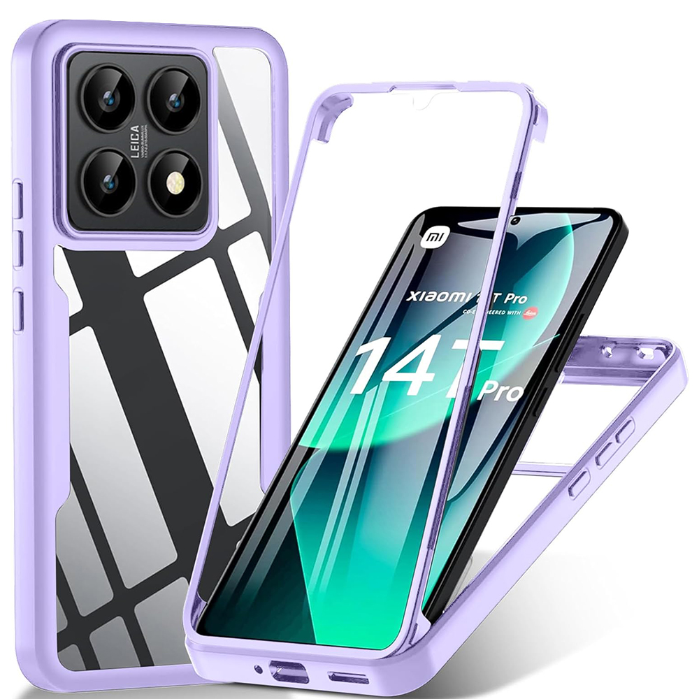 Калъф за Xiaomi 14T Pro + Калъф - Techsuit ColorVerse 360 Series - Лилав