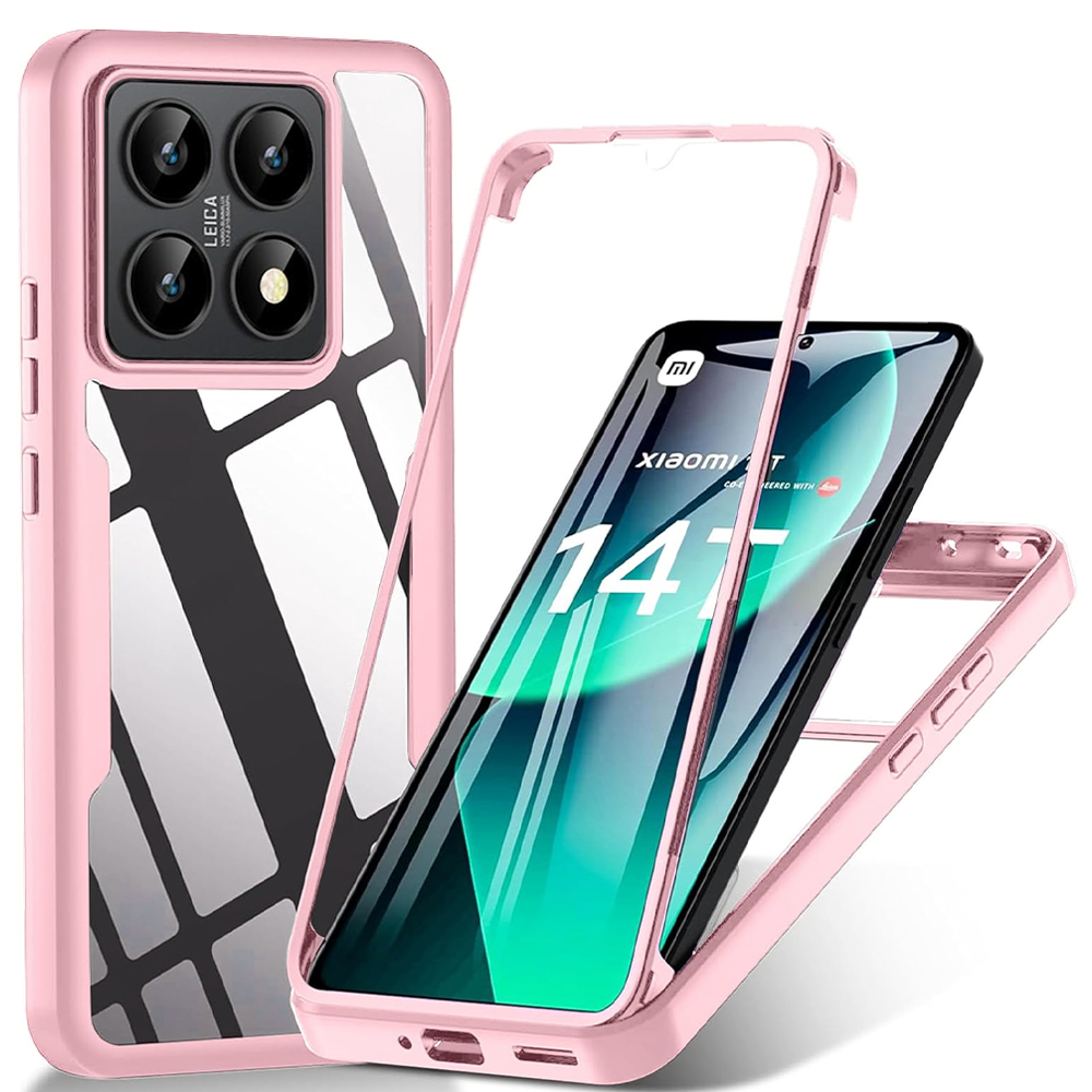 Калъф за Xiaomi 14T + Pouch - Techsuit ColorVerse 360 Series - Розов