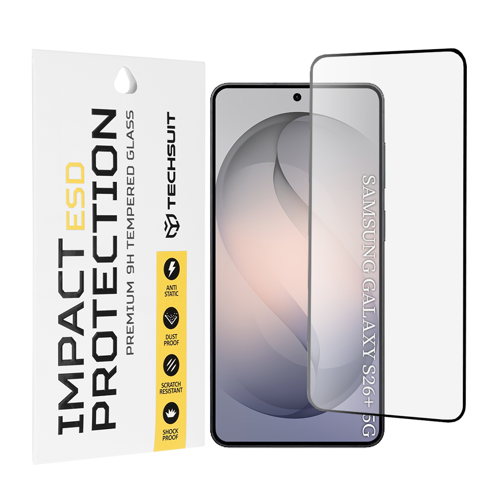 Капак за Samsung Galaxy S26 Plus - Techsuit ESD Glass - Черен