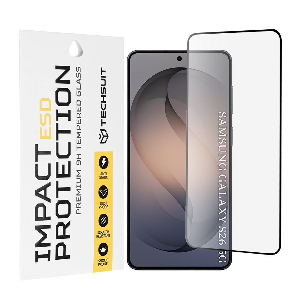 Капак за Samsung Galaxy S26 - Techsuit ESD Glass - Черен
