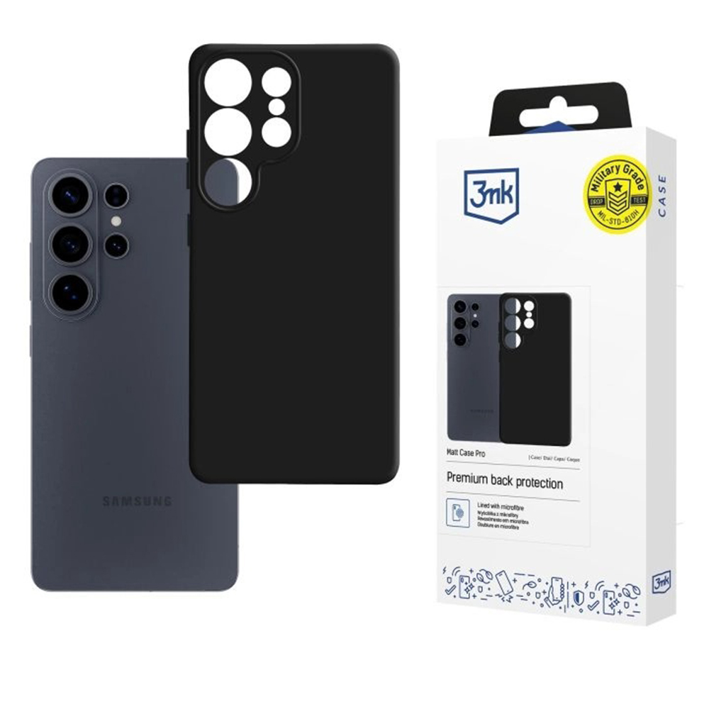 Калъф за Samsung Galaxy S26 Ultra - 3mk Matt Case Pro - Черен
