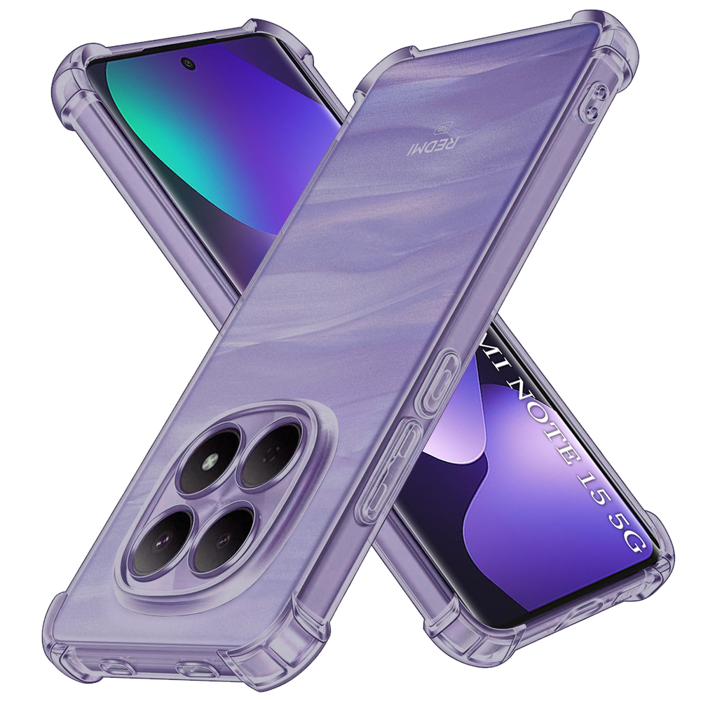 Калъф за Xiaomi Redmi Note 15 5G / Note 15 4G / Poco M8 5G - Techsuit Shockproof Прозрачен Shockproof Прозрачен Silicone - Smoke Черен