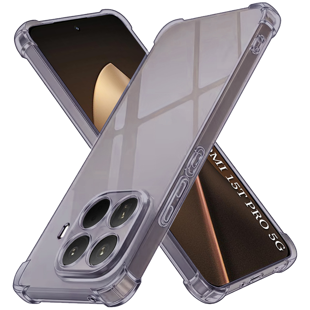 Калъф за Xiaomi 15T Pro - Techsuit Shockproof Прозрачен Silicone - Smoke Черен