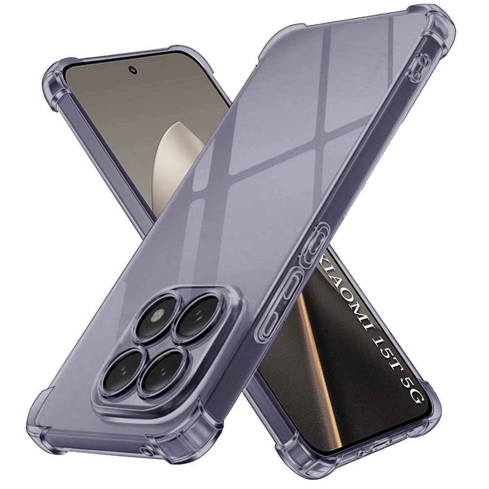Калъф за Xiaomi 15T - Techsuit Shockproof Прозрачен Silicone - Smoke Черен