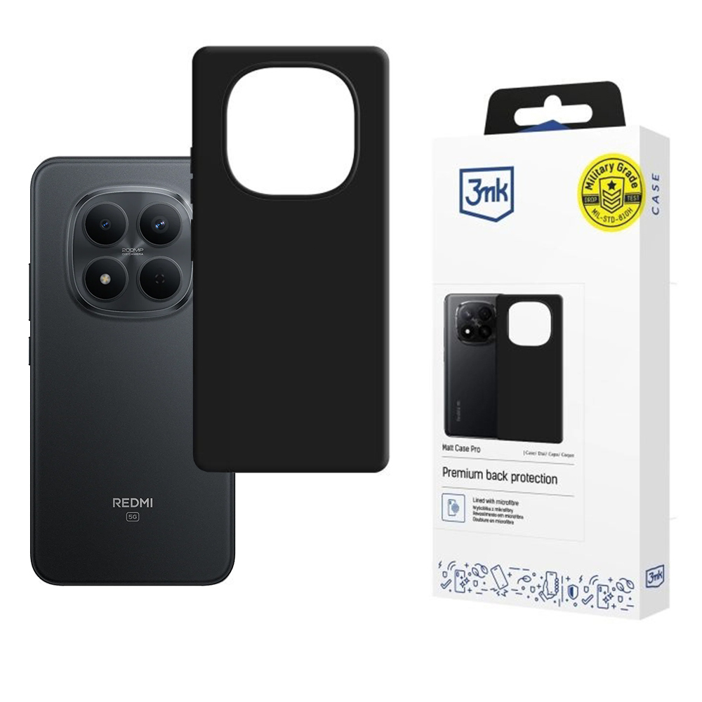 Калъф за Xiaomi Redmi Note 15 Pro 5G - 3mk Matt Case - Черен