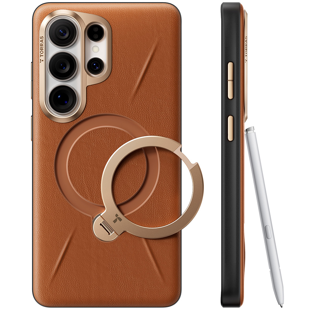 Калъф за Samsung Galaxy S26 Ultra - Torras QPRO Leather Series - Кафяв