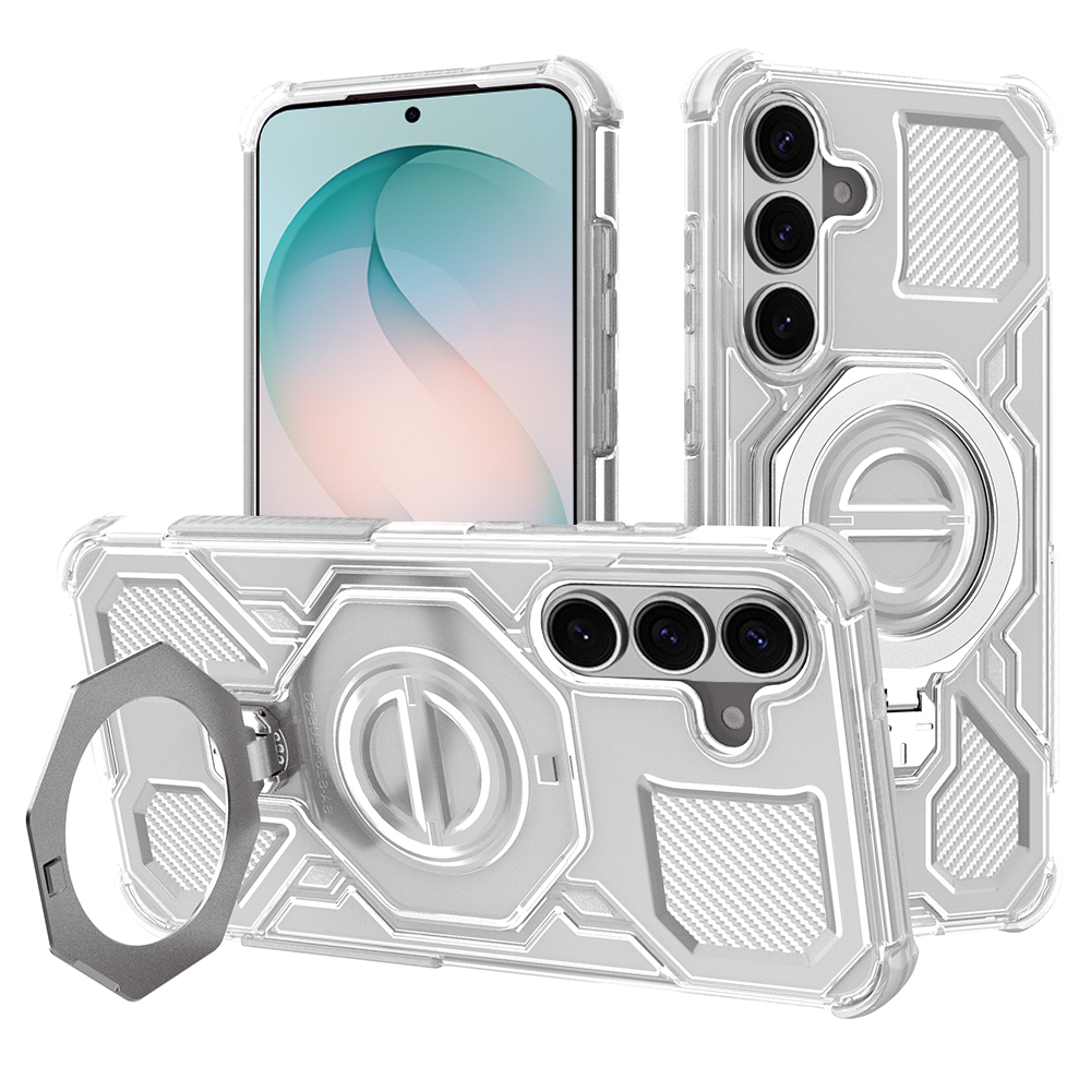 Калъф за Samsung Galaxy S26 Plus - Techsuit Carbon Shield PRO - Бял Прозрачен