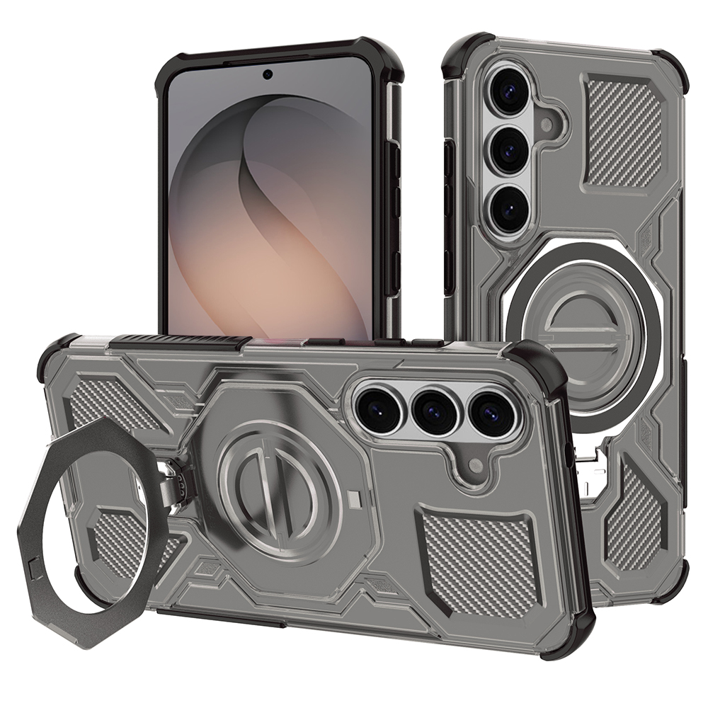 Калъф за Samsung Galaxy S26 - Techsuit Carbon Shield PRO - Smoke Черен