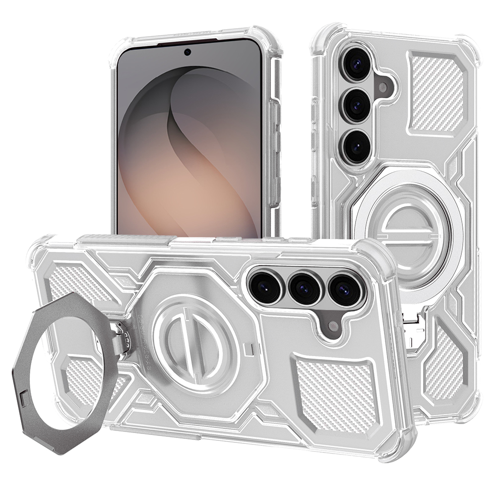 Калъф за Samsung Galaxy S26 - Techsuit Carbon Shield PRO - Бял Прозрачен