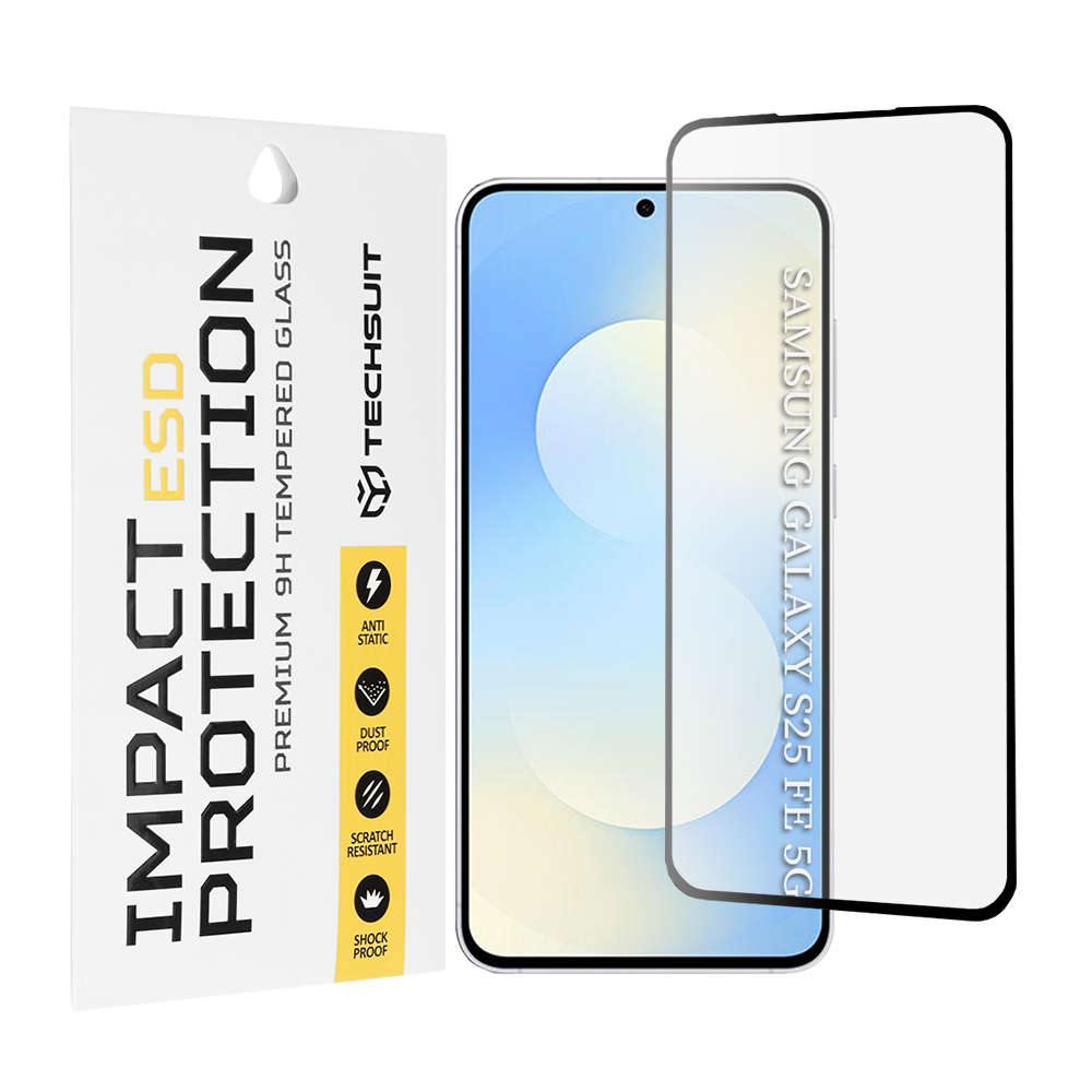 Капак за Samsung Galaxy S25 FE - Techsuit ESD Glass - Черен