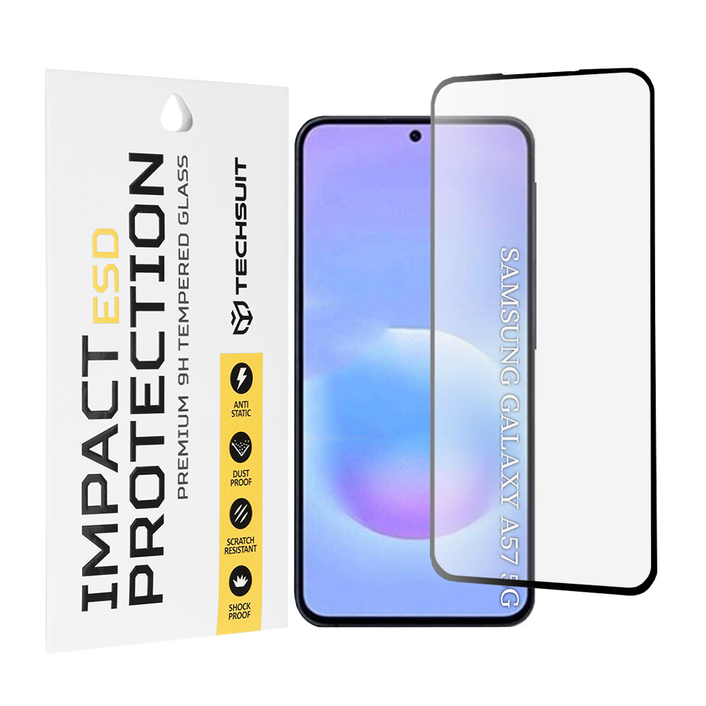 Капак за Samsung Galaxy A57 5G - Techsuit ESD Glass - Черен