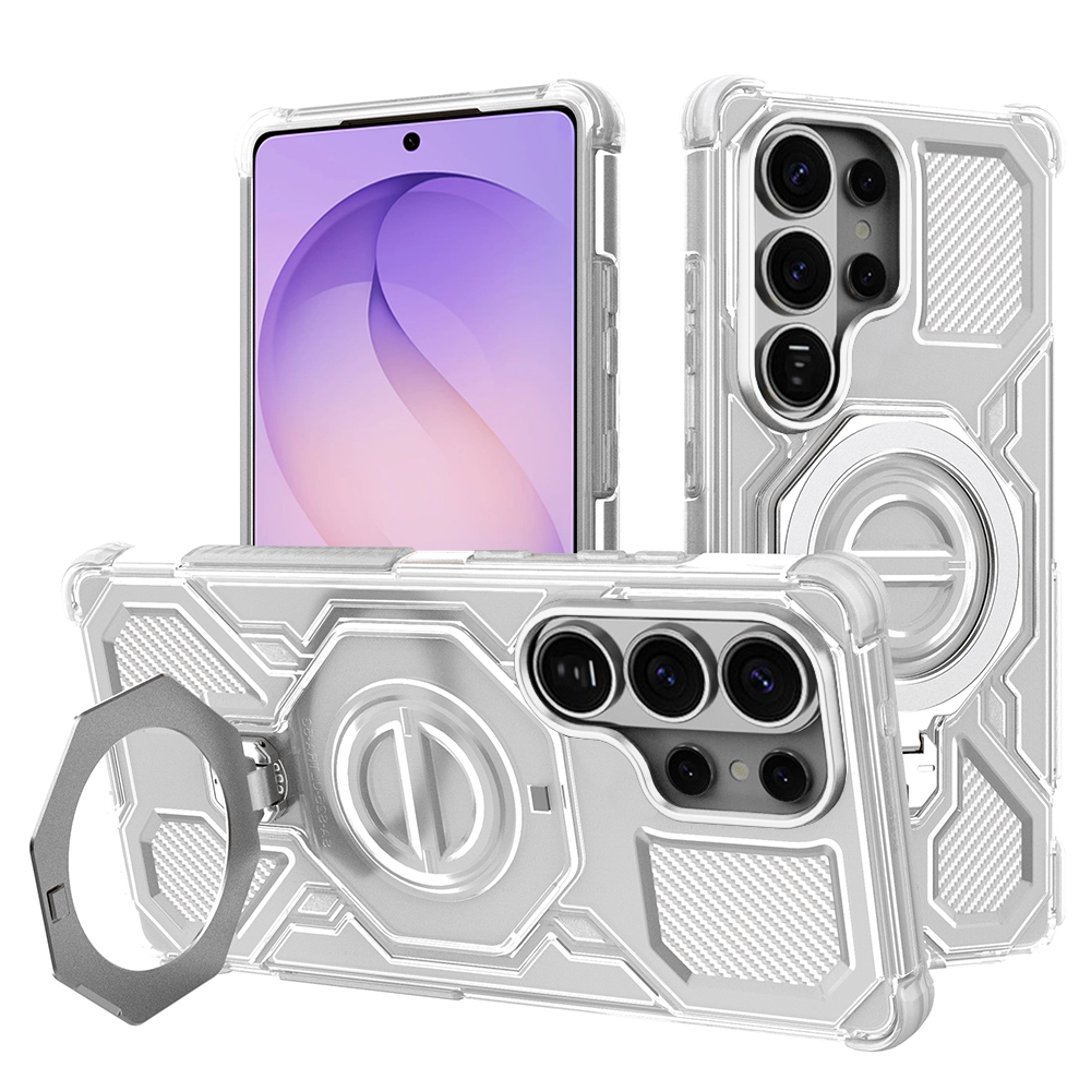Калъф за Samsung Galaxy S26 Ultra - Techsuit Carbon Shield PRO - Бял Прозрачен