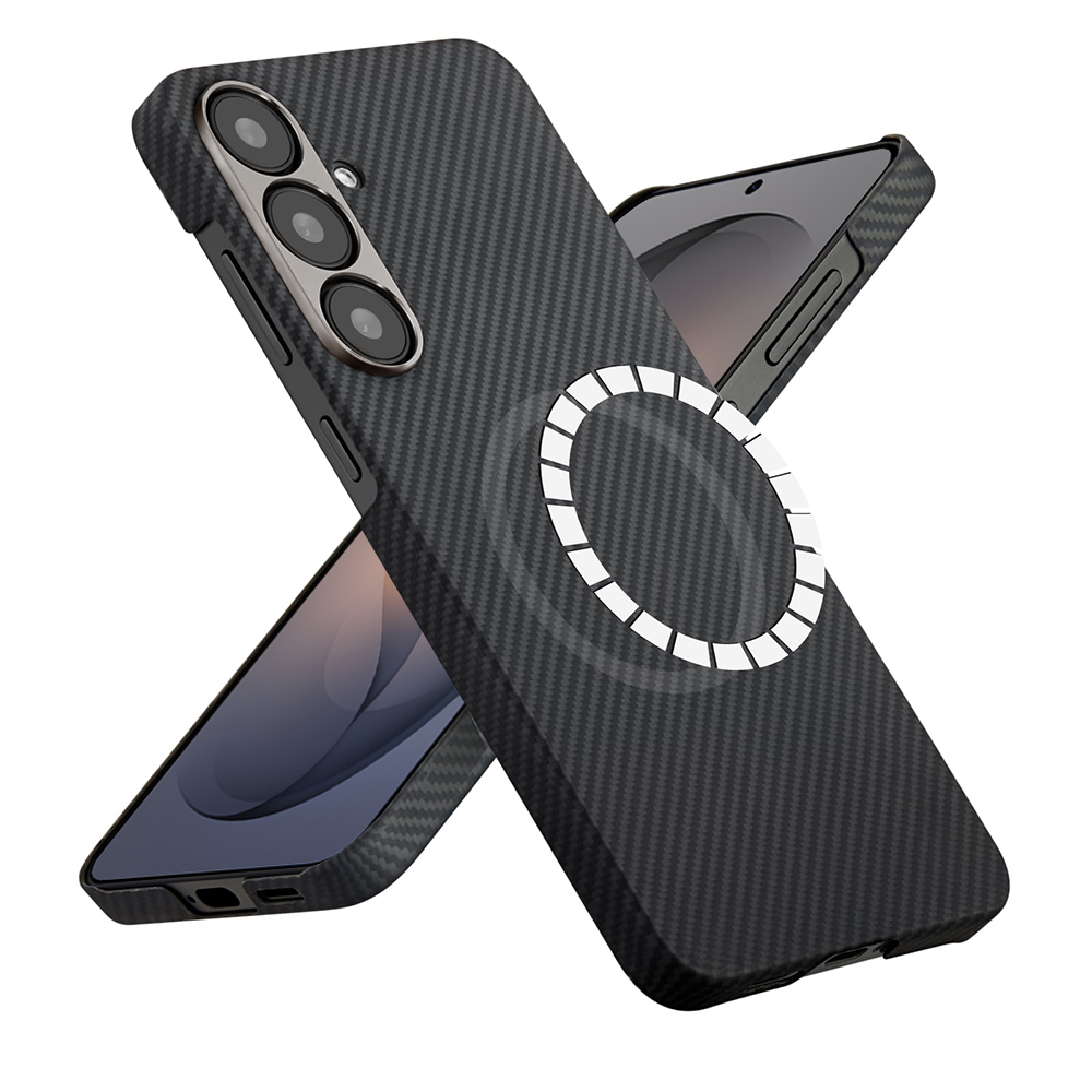 Калъф за Samsung Galaxy S26 - Techsuit Aramid Fiber MagSafe - Черен