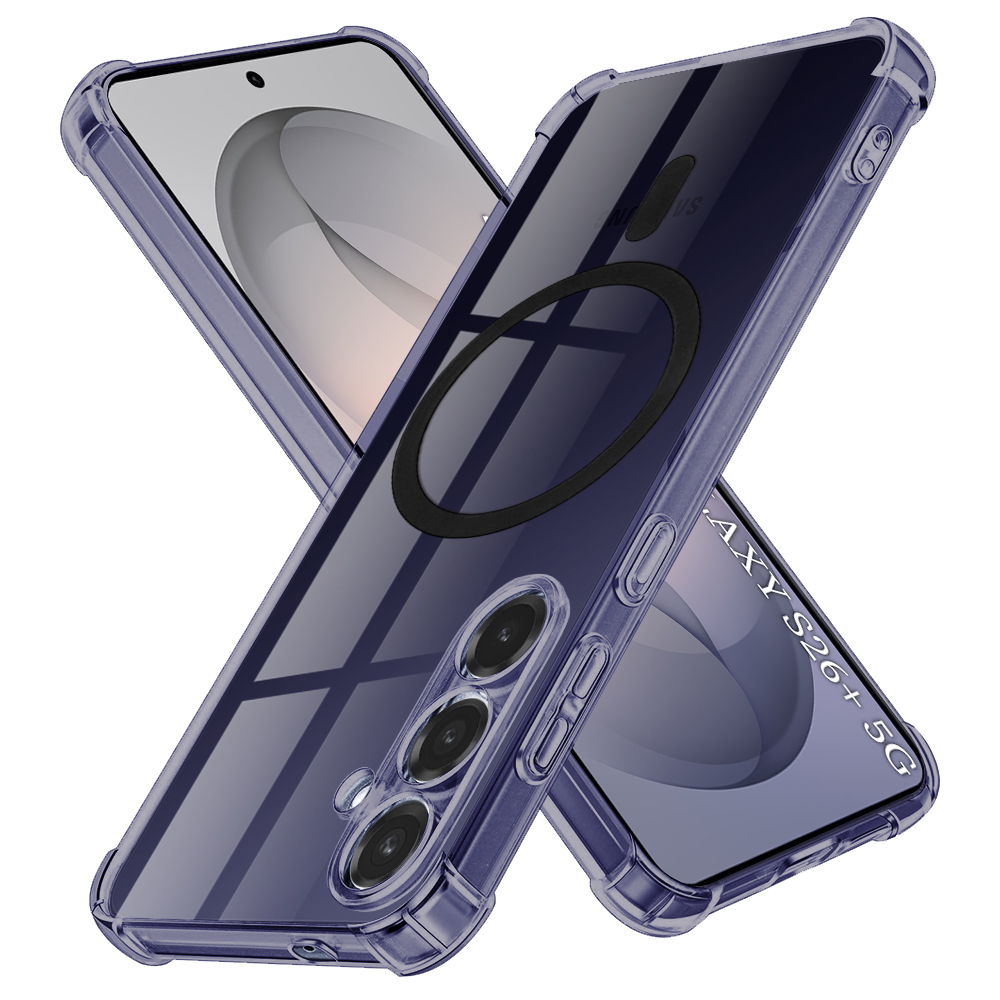 Калъф за Samsung Galaxy S26 Plus - Techsuit Shockproof Прозрачен Silicone MagSafe - Smoke Черен