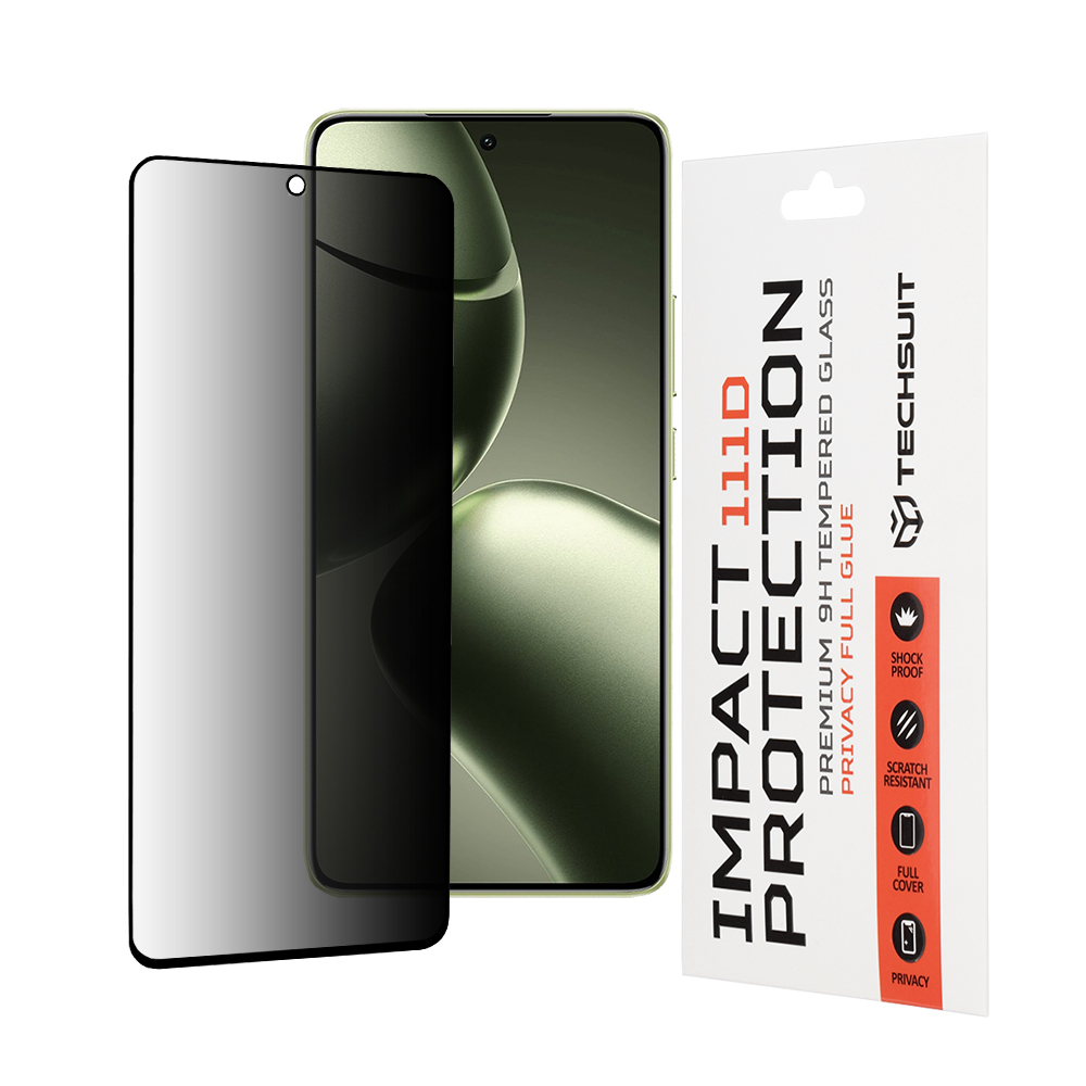 Калъф за Xiaomi 14T/14T Pro - Techsuit 111D Privacy Full Glue - Черен
