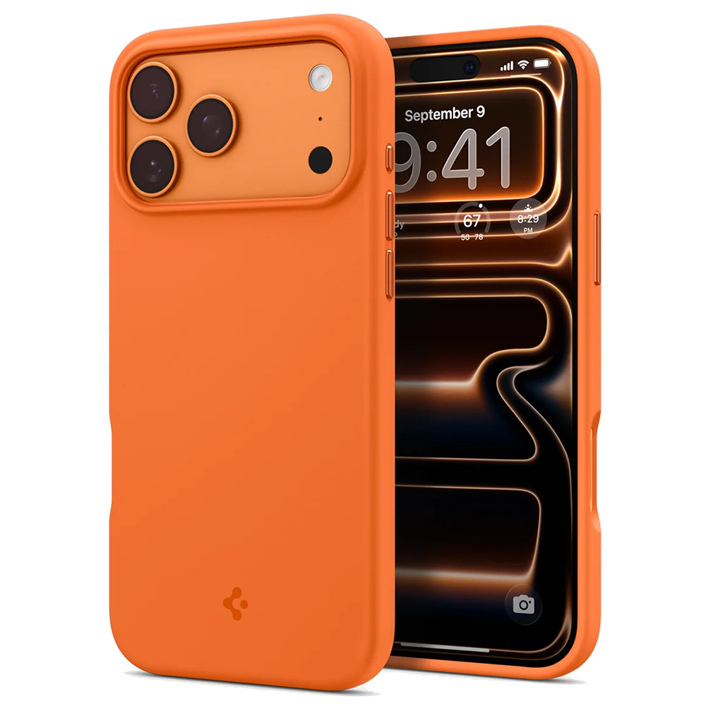 Калъф за iPhone 17 Pro Max - Spigen Silicone Fit MagSafe (ACS11378) - Cosmic Оранжев